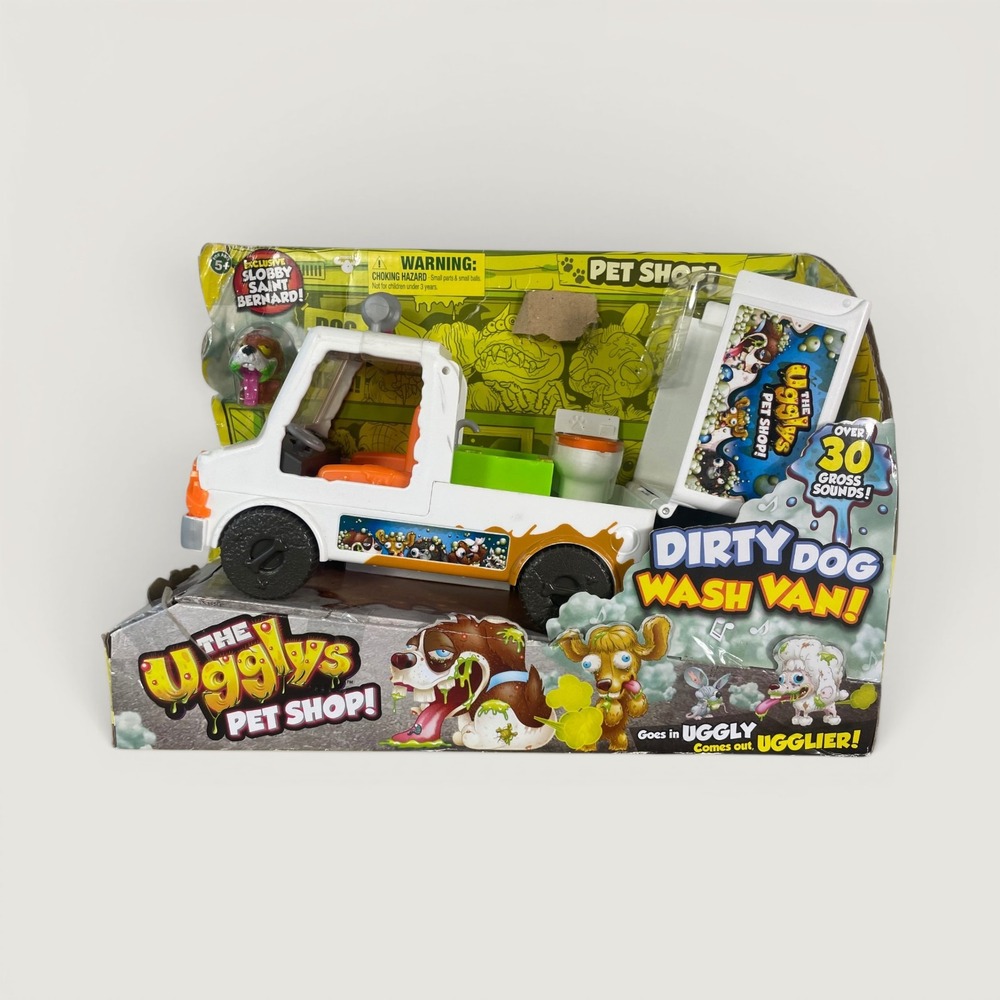 The Ugglys Pet Shop Dirty Dog Wash Van Truck Playset Moose Toys 30+ Gross Sounds